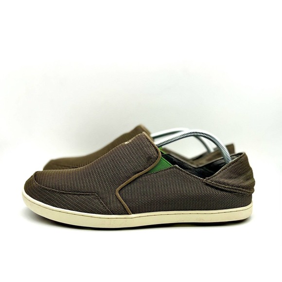 Olukai Shoes Men Size 11 Nohea Mesh Mustang Lime Peel Shoes Slip On Loafers - Picture 3 of 6